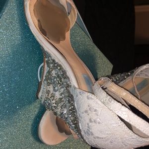 Betsey Johnson ivory wedding shoe